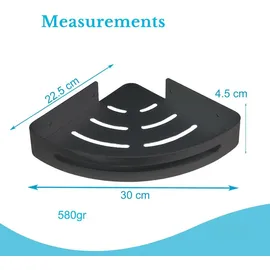 Intirilife Duschablage Duschregal in Schwarz | Gr.: onesize