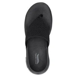 SKECHERS Damen Go Walk Arch Fit 2.0 Sandal Carrie, Black Textile, 39 EU