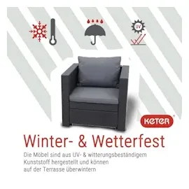 KETER Sessel Provence | Kissen in anthrazit