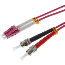 helos 20m OM4 LC/ST Duplex 50/125μm erikaviolett 20,0m