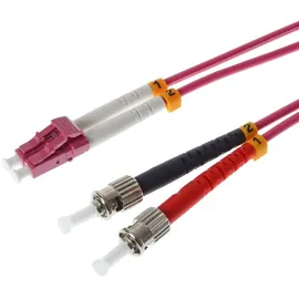 helos 20m OM4 LC/ST Duplex 50/125μm erikaviolett 20,0m