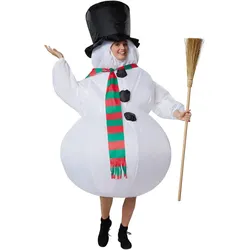 tectake® Aufblasbares Kostüm Schneemann