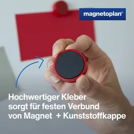 Magnetoplan Ergo-Magnete, Large rot 10 Stück