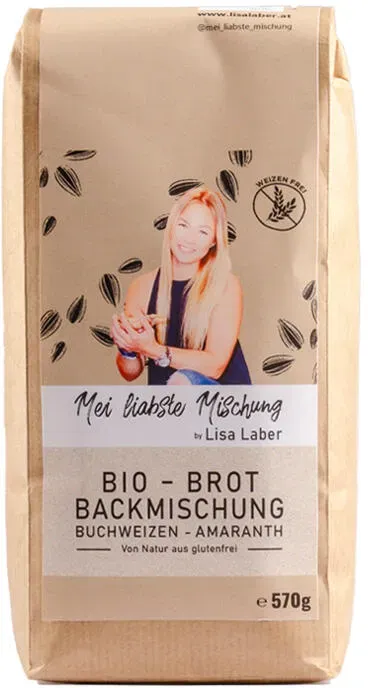 Bio Brotbackmischung Buchweizen glutenfrei (570g)