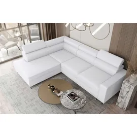 99rooms Owen Ecksofa Kunstleder SOFT Weiß Links