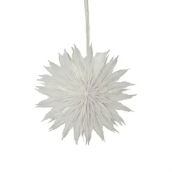 Papierstern Eisblume Weihnachtsstern Faltstern 40cm Dekostern Leuchtstern weiß