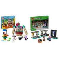 LEGO Minecraft Legends Showdown mit dem Verschlinger & Minecraft Die Waffenkammer, Gaming-Set mit Heldenfiguren