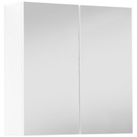mokebo Spiegelschrank Die Badenixe (mit 2 Einlegeböden) Wandschrank, Medizinschrank oder Badezimmerschrank in Weiß weiß