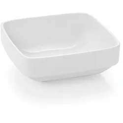 24x Salatiere eckig 11,5 cm, 250 ml, Hamburg System, weiß, Porzellan