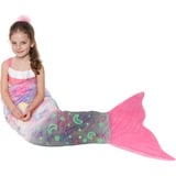 Catalonia Classy Leuchtend Meerjungfrauenflosse Meerjungfrau Flosse Mädchen Kinder Erwachsene, Warme Fleece Mermaid Tail Decke Kuscheldecke, Meerjungfrau Geschenk, 155x50CM, Rosa Sternenhimmel