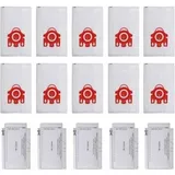 3d-effizienz-fjm-staubsaugerfilterbeutel Für Miele Hyclean – 10 Beutel, 5 Filtermatten – 209077 Rot