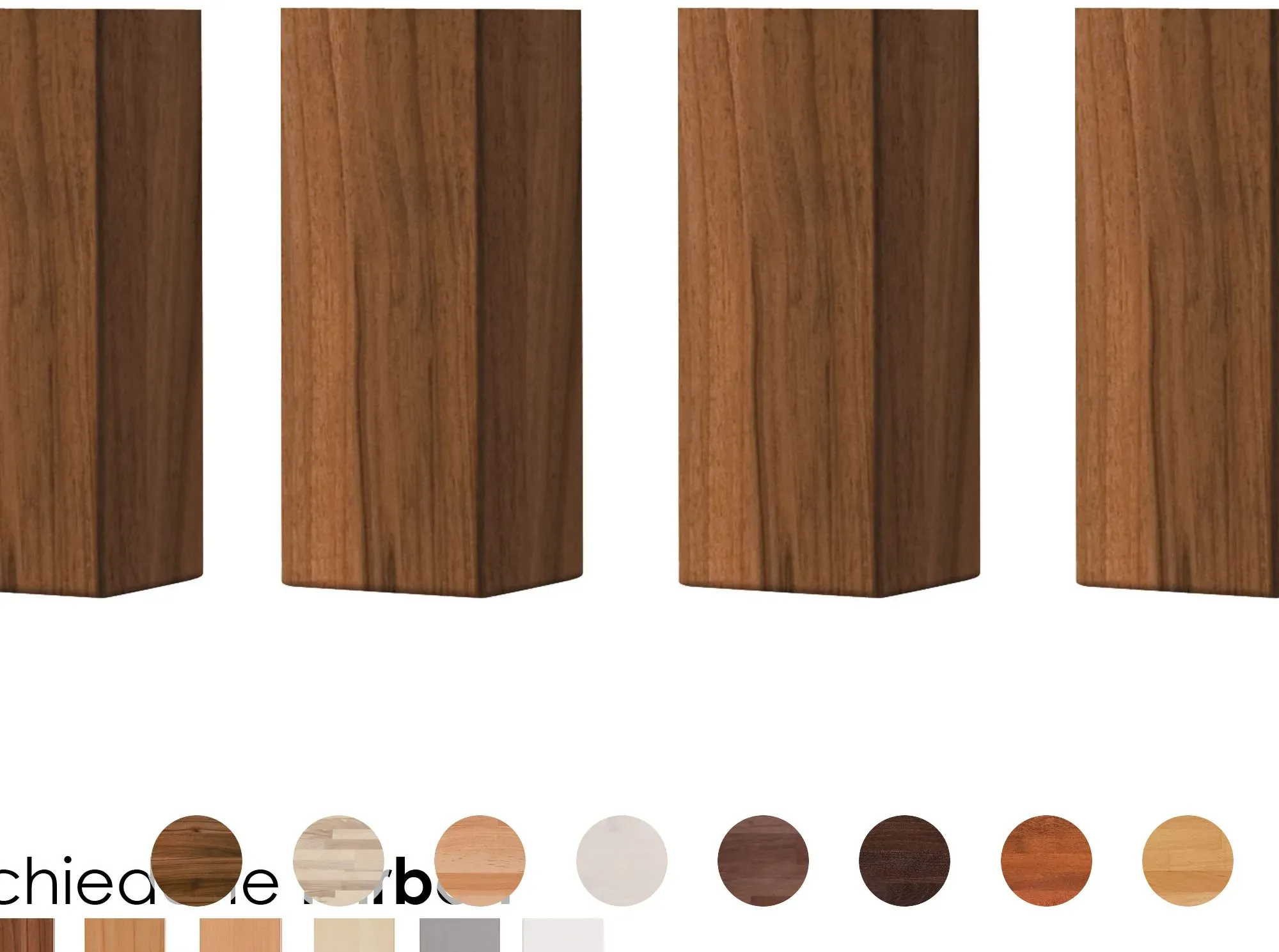 Hasena Wood-Line Füsse Cantu 4er-Set / 20 cm / Eiche bright, geölt