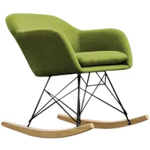 KAWOLA Schaukelsessel Stella Polyester 0 x 0 x 0 cm Grün mit Rollen