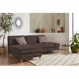 sit&more Ecksofa SIT & MORE "Clio L-Form", braun, B:246cm H:89cm T:165cm, Sofas, Ecksofa, wahlweise mit Bettfunktion oder Vorziehsitz und Bettkasten, Federkern