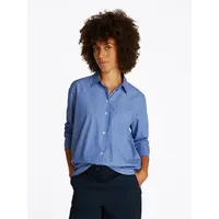 Tommy Hilfiger Damen Hemd Poplin Easy Fit Oversized, Mehrfarbig