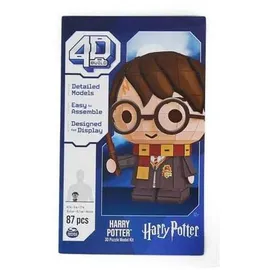 Spin Master 4D Build - Harry Potter - 3D-Puzzle des beliebten Filmheldens aus hochwertigem Karton, 87 Teile, für Fans der magischen Abenteuerserie ab 12 Jahren, Rot und Gold