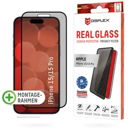 Displex Privacy Schutzglas für Iphone 15/15 Pro Displayfolie