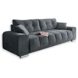 Stella Trading PACO Schlafsofa 260x90 cm Anthrazit
