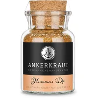 Ankerkraut Hummus Dip, Kichererbsen Dip selber zubereiten, Falafel Wrap würzen, Sesammus, Orient Flair für zu Hause, Sauce Püree für Gemüse und Cracker, 105 g im Korkenglas