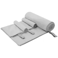 VidaXL Sporthandtuch Set 3 pcs Grau Polyester und Polyamid
