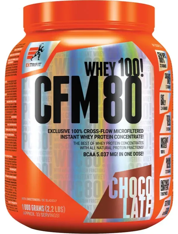 Extrifit CFM Instant Whey 80 Molkenprotein in Pulverform Geschmack Chocolate 1000 g