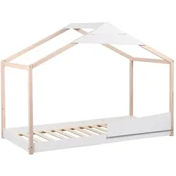 Bett Gaia 90 x 200 cm Dekor Weiß