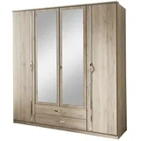 Sconto Kleiderschrank Duo ¦ holzfarben ¦ Maße cm B: 179 H: 199 T: 58.0