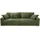 luma-home Big-Sofa als bequeme Lounge-Garnitur mit 2 Bettkästen, viel Stauraum, B284/T113/H84 cm, gesteppte Sitzfläche, Couch mit Rückenkissen und Zierkissen, moderner weicher Cord-Bezug in Grün