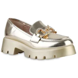 Damen Plateauschuhe in Gold