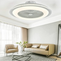 WOQLIBE Deckenventilator mit Beleuchtung Moderne Smart-LED-Deckenleuchte Fan Deckenventilator Mit Lampe und Fernbedienung für Wohnzimmer Schlafzimmer
