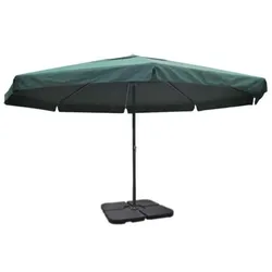 vidaXL Sonnenschirm Aluminium grün mit Schirmständer
