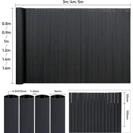 Sekey Sichtschutzmatte PVC 120 x 500 cm Anthrazit