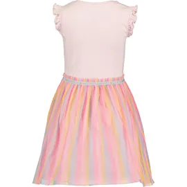 blue seven Jerseykleid BLUE SEVEN, Mädchen, Tüllkleid mit Regenbogen", Mädchen, Gr. 98, 4020, rosa, 100% Baumwolle, normal, Rundhals, Kleider Jerseykleid
