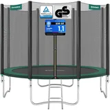 Songmics Trampolin 305 cm inkl. Sicherheitsnetz schwarz/dunkelgrün
