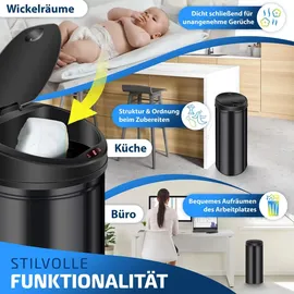 Kesser Automatik Sensor Mülleimer 30 l Silber