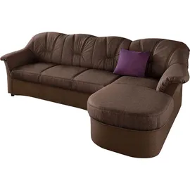 DOMO collection Eckcouch Kunstleder 3-Sitzer Braun