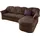 DOMO collection Eckcouch Kunstleder 3-Sitzer Braun