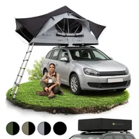 Juskys Autodachzelt Lago 120 x 210 cm Schwarz / Grau