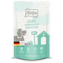 MjAMjAM - Quetschie Mahlzeit 125g MjAMjAM Hund Sparpaket 24x125g Pute mit Reis mit Zucchini