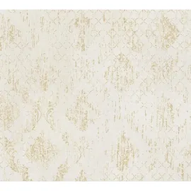 A.S. Création Vliestapete Ornament Klassisch 10,05 m x 0,53 m Creme-Gold 34193
