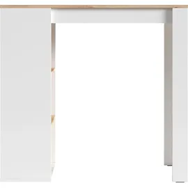byLIVING Bartisch Moby 110 x 104 x 50 cm Weiß/Braun