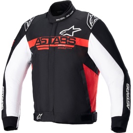 Alpinestars Monza Sport, Textiljacke, schwarz-weiss-rot, Größe L