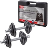 DEMA Hantelset Kurzhantel Hantel Set im Koffer Hantelscheiben 20 kg Muskeltraining Krafttraining