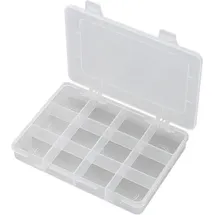 TRU Components Sortimentskasten Kunststoff 184 x 124 x 25 mm transparent