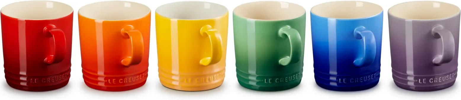 Becher 350ml 6er Set Regenbogen