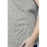 Ulla Popken T-Shirt Kurzarm seitl. Raffung Schwangerschaft grau 46/48