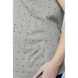 Ulla Popken T-Shirt Kurzarm seitl. Raffung Schwangerschaft grau 46/48