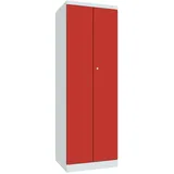 PAVOY Flügeltürschrank, HxBxT 1.800 x 600 x 500 mm, feuerrot, lichtgrau
