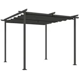 Outsunny Pergola 3 x 2,27 m Dunkelgrau