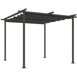 Outsunny Pergola 3 x 2,27 m Dunkelgrau